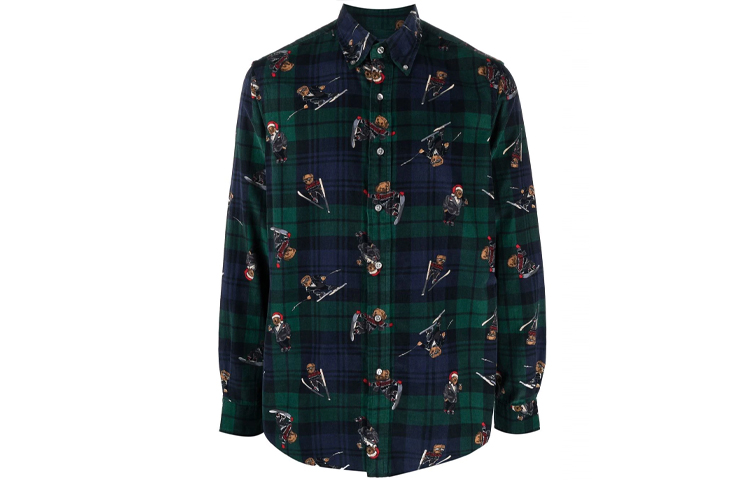 

Polo Ralph Lauren Мужская рубашка FW21 зеленого цвета