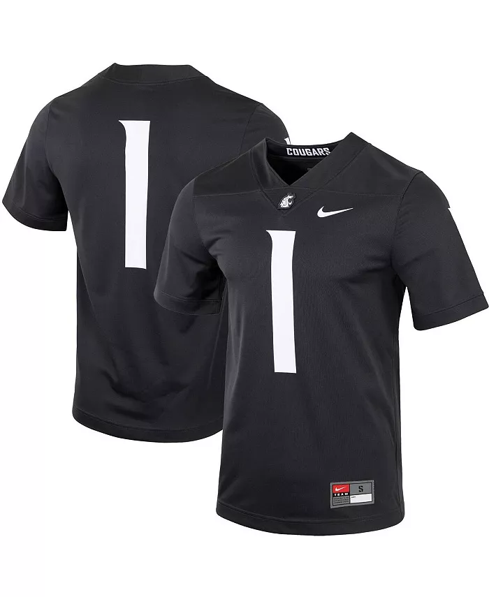 Мужская футбольная майка Washington State Cougars Untouchable №1 в цвете charcoal Nike — фото 4