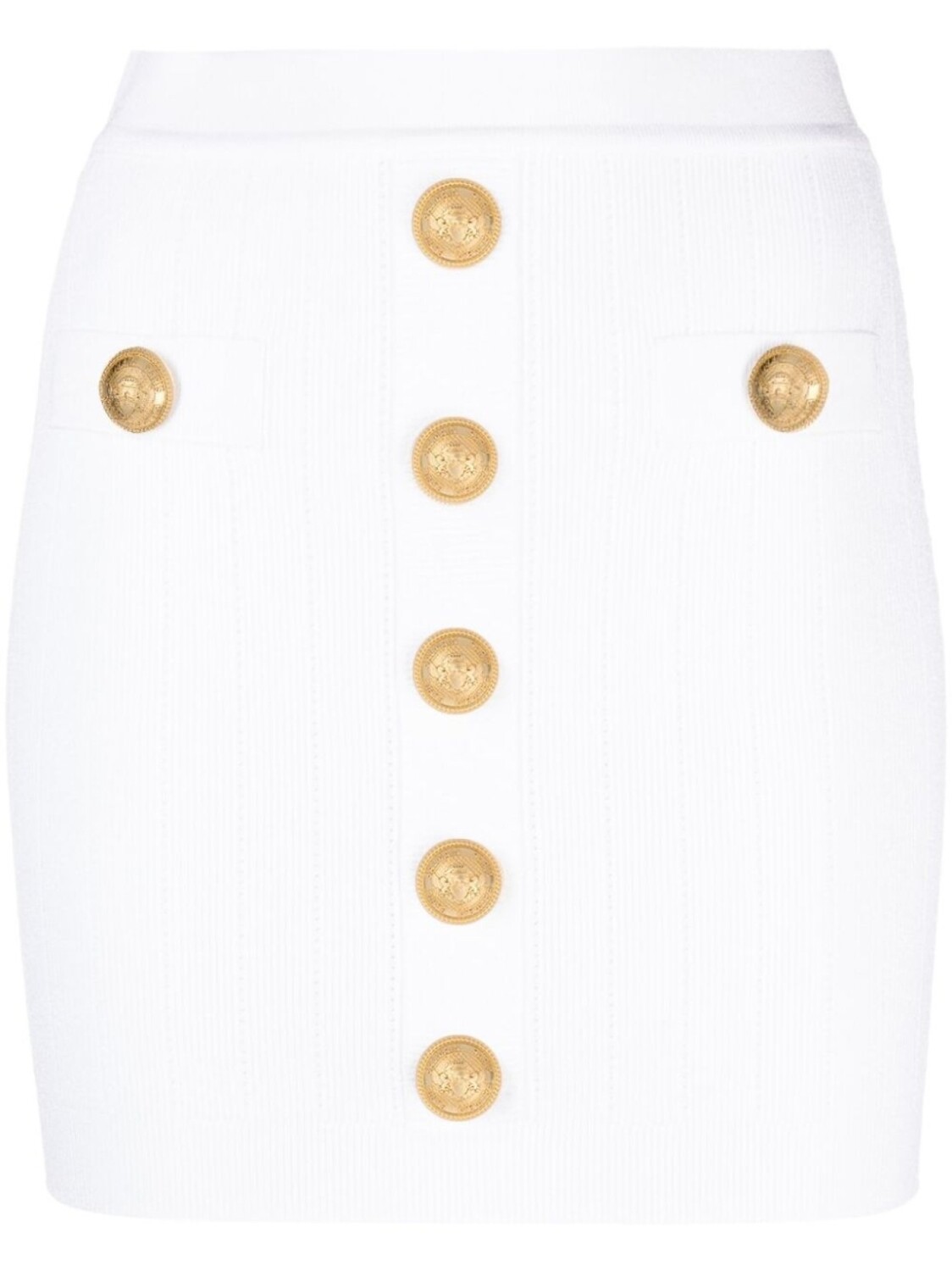 

Balmain мини-юбка в рубчик, белый