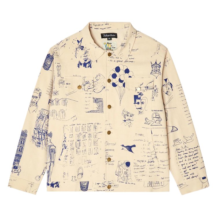 

Пальто KidSuper Doodles Denim Coat, цвет Tan