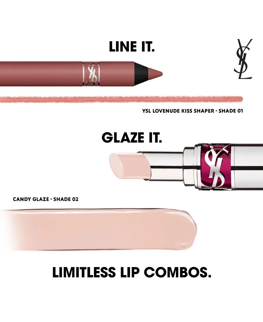 Карандаш для губ Kiss Shaper Sculpting Lip Liner Yves Saint Laurent, 01 undressed pink — фото 4