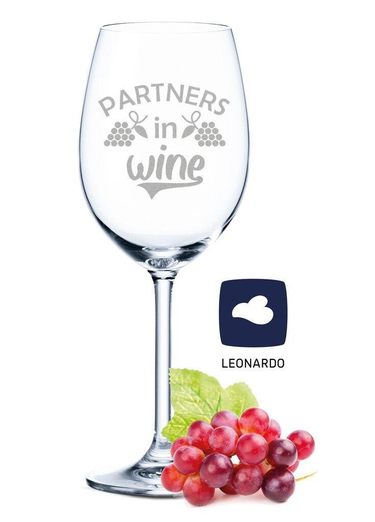 

Бокал для вина Leonardo с гравировкой - Partners in Wine - Подарок для сомелье-любителя и любителя вина - Бокалы для вина - Подарок на день рождения для женщин и мужчин Gravurzeile
