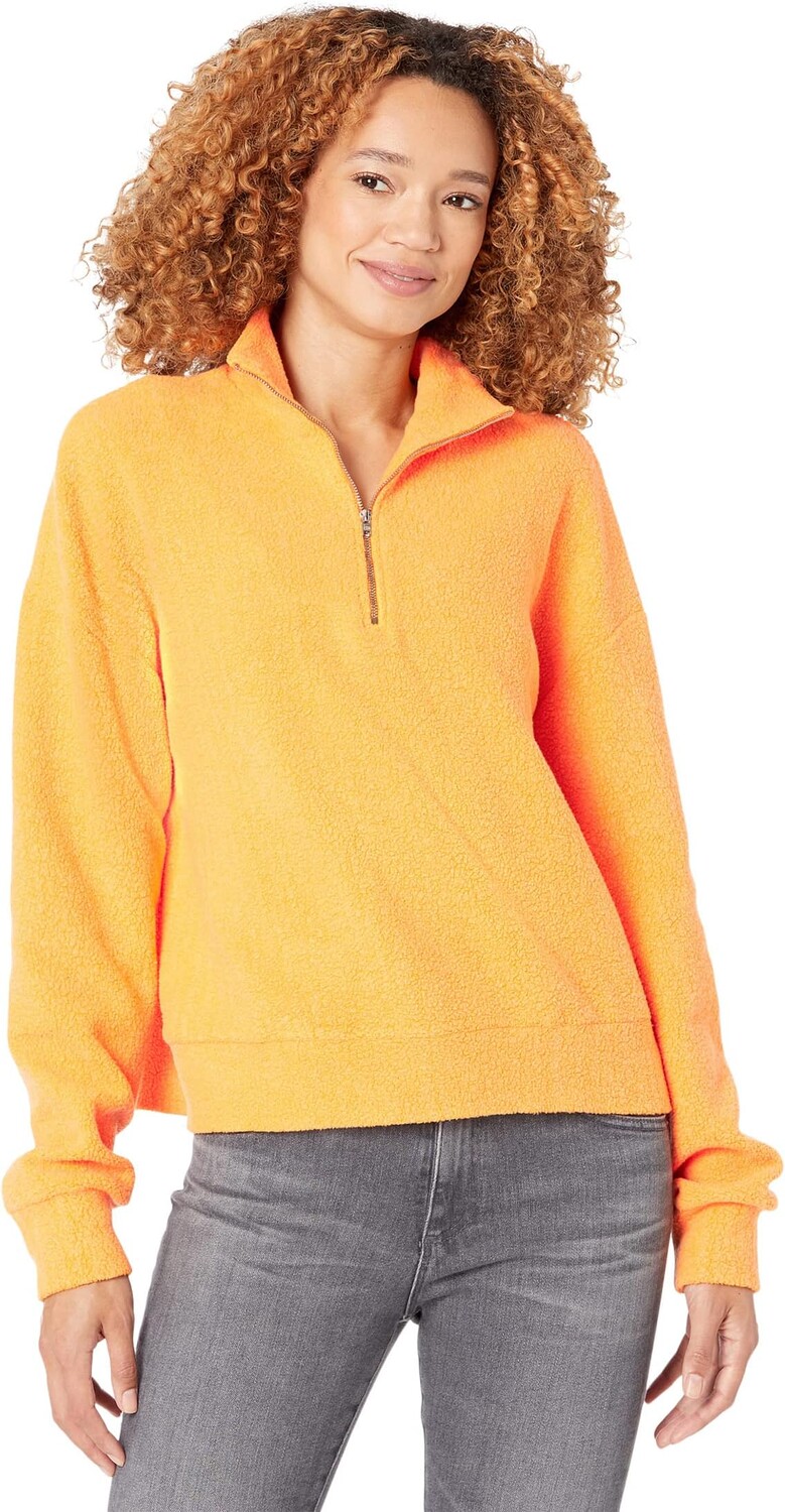 

Толстовка MONROW Teddy Fleece 1/2 Zip, цвет Mango