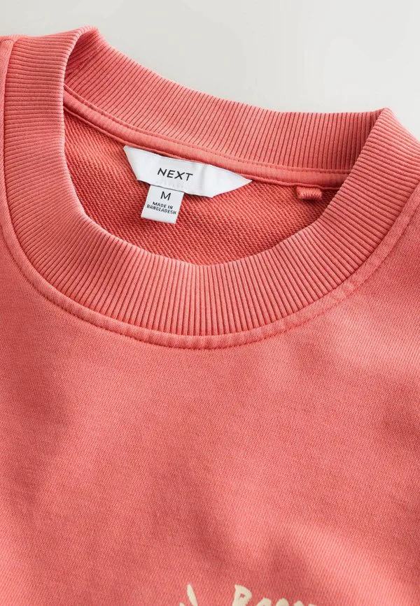 Толстовка с графическим принтом, стандартного кроя Next, Coral Pink — фото 3
