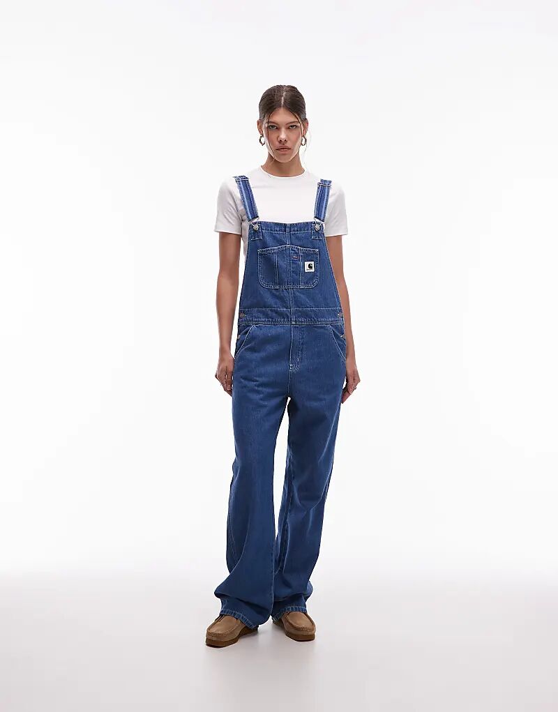 

Джинсовый комбинезон Carhartt WIP, цвет средне-синий