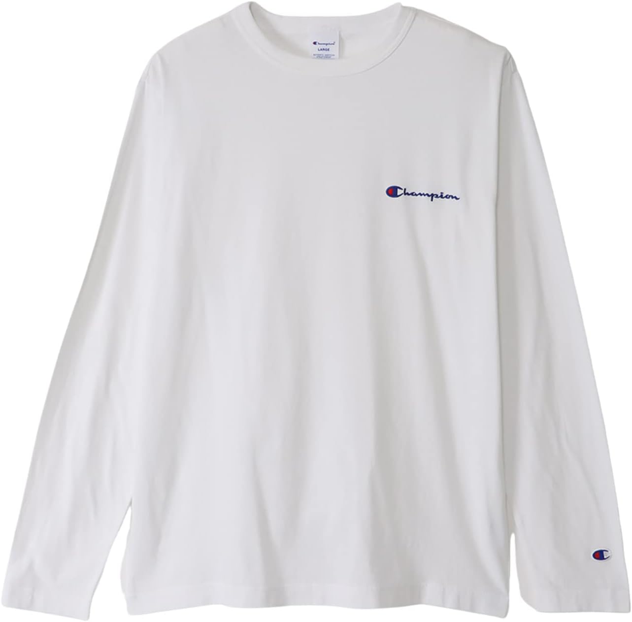 

Мужская футболка Champion с длинным рукавом, круглый вырез, 100% хлопок, вышитый логотип, базовая модель, длинный рукав, круглый вырез, 100% хлопок, вышитый логотип, C8-W420Z, белый