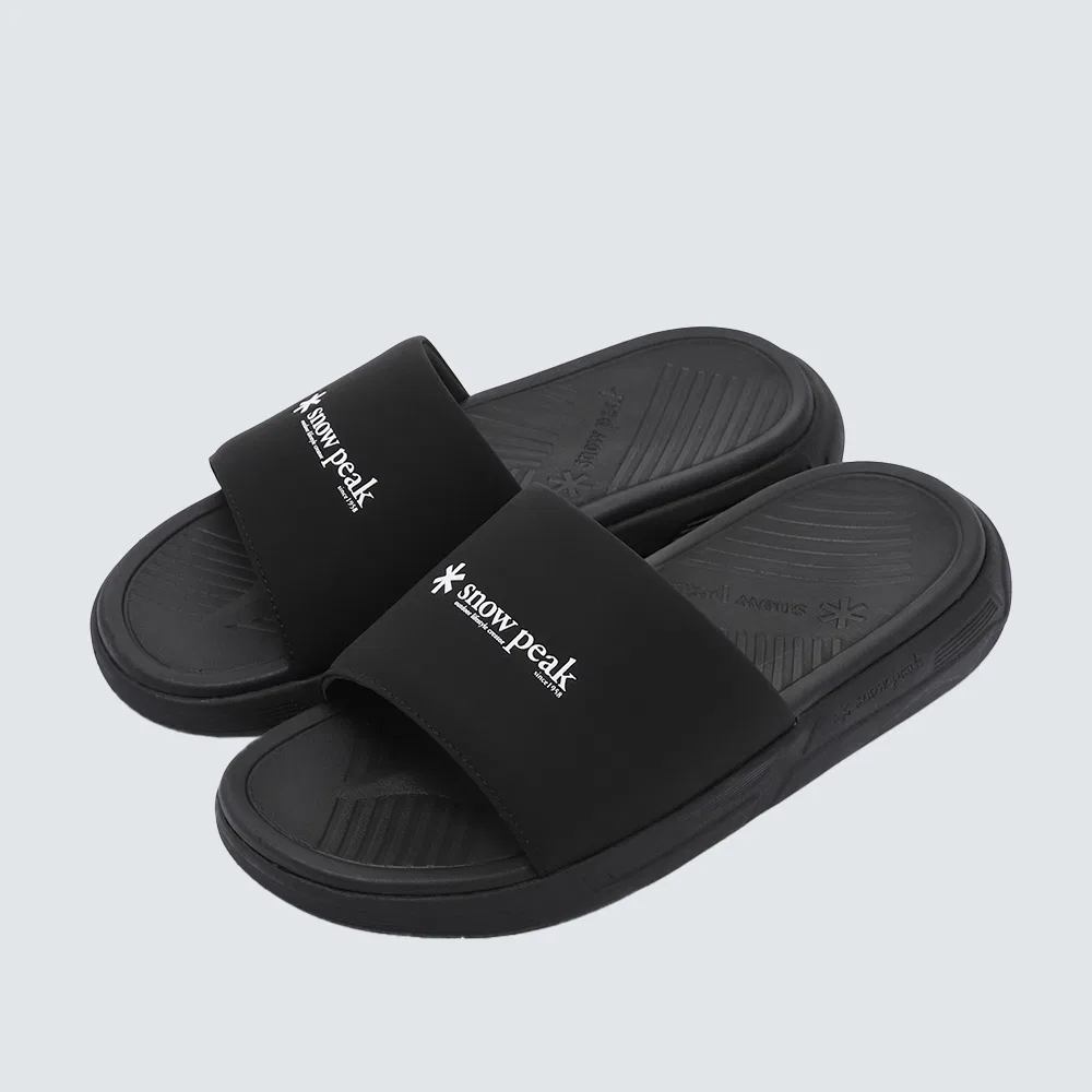 Мужские чёрные слайды Land Slide от Snowpeak Apparel
