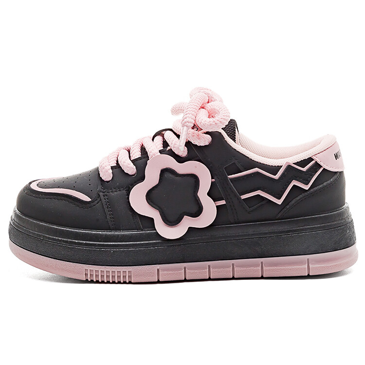 

Кроссовки WARRIOR Skateboarding Shoes Women's Low-top Black/Pink, черный/розовый