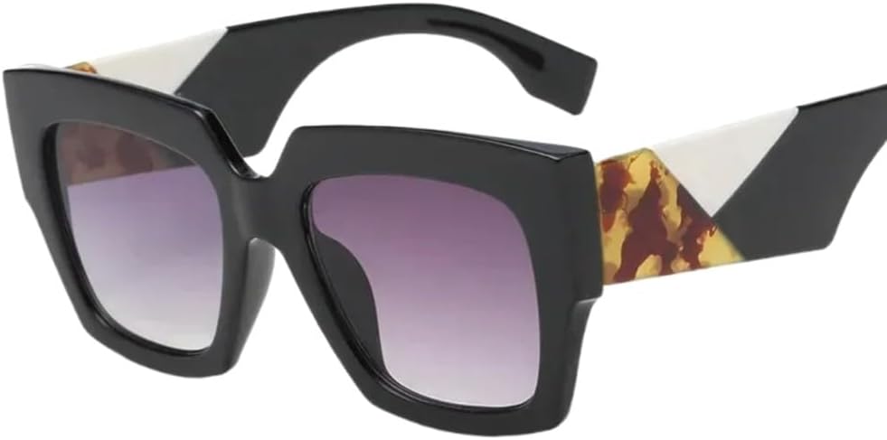 

Квадратные солнцезащитные очки большого размера для женщин, градиентные солнцезащитные очки в крупной оправе, винтажные очки с защитой от УФ-излучения UV400 UJNHGQ, No.1