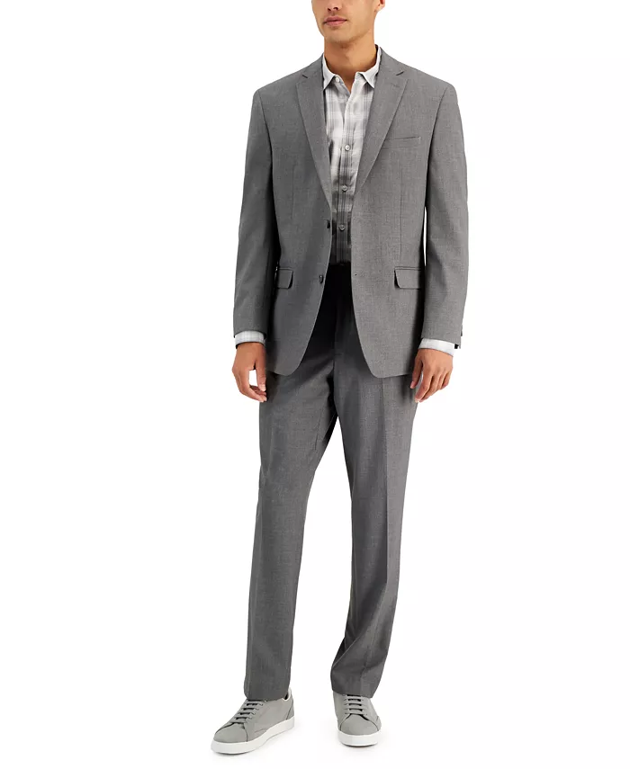 

Мужской костюм Modern-Fit от Andrew Marc Marc New York, серый