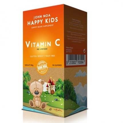 

Витамин C Happy Kids со вкусом апельсина, 90 жевательных конфет John Noa