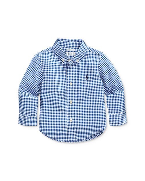 

Хлопковая клетчатая рубашка для мальчика – для малышей Ralph Lauren, цвет Blue