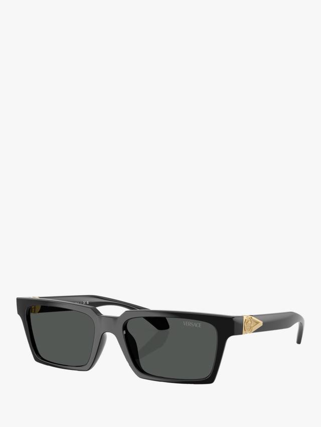 

Мужские прямоугольные солнцезащитные очки ve4490u Versace, черный
