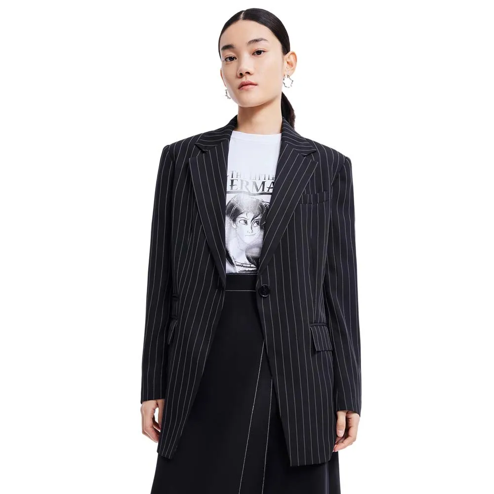 

Блейзер Lily Commuter Stripe, черный
