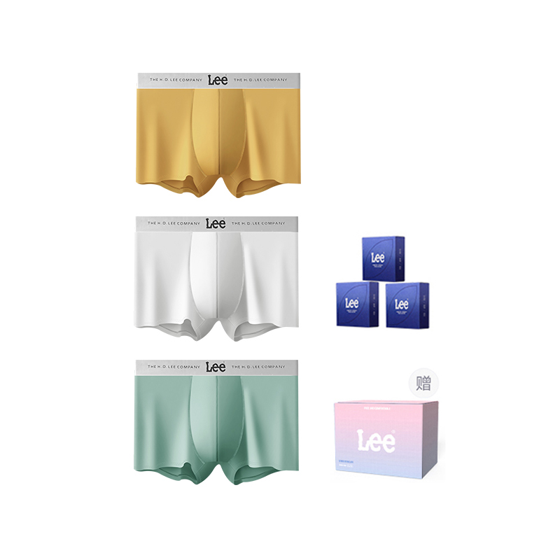 

Мужские трусы 3 штуки, подарочный набор Lee, серо-зеленый