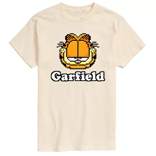 

Мужская футболка с принтом Garfield и логотипом видеоигры Licensed Character, бежевый