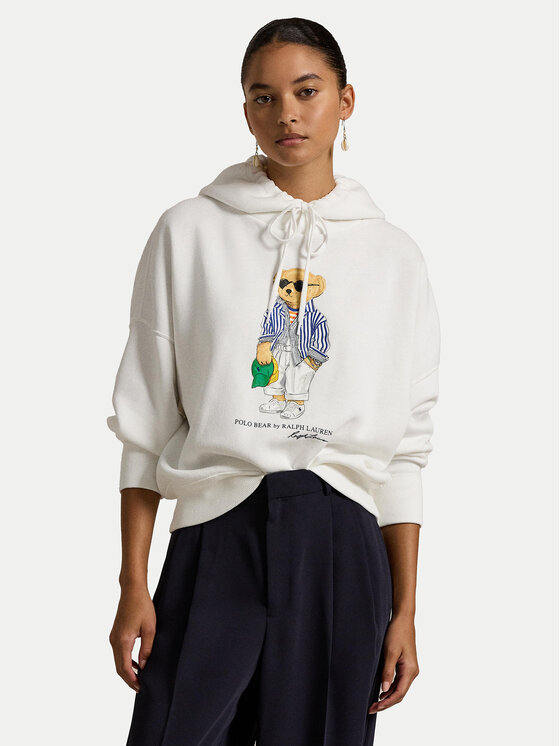 

Свободный крой толстовки 211959115001 Polo Ralph Lauren, белый
