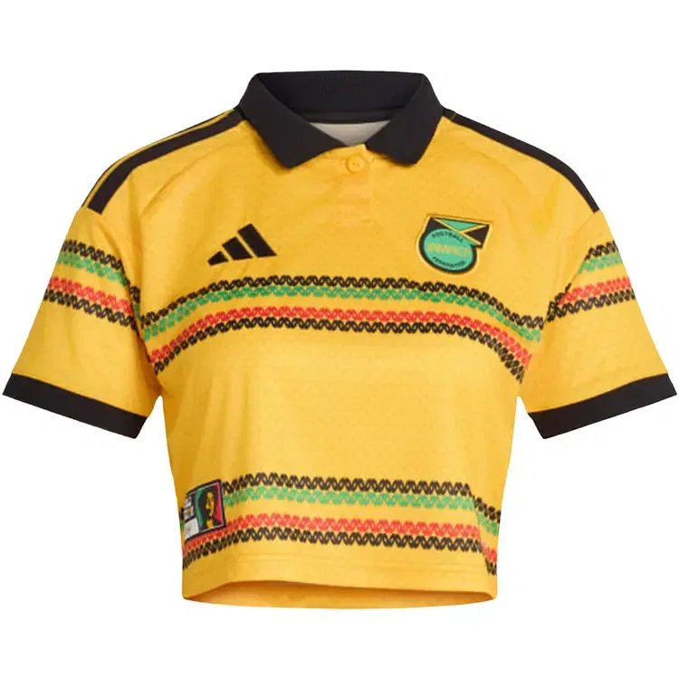 Укороченная футболка Adidas Jamaica 26 x Bob Marley Home, желтый