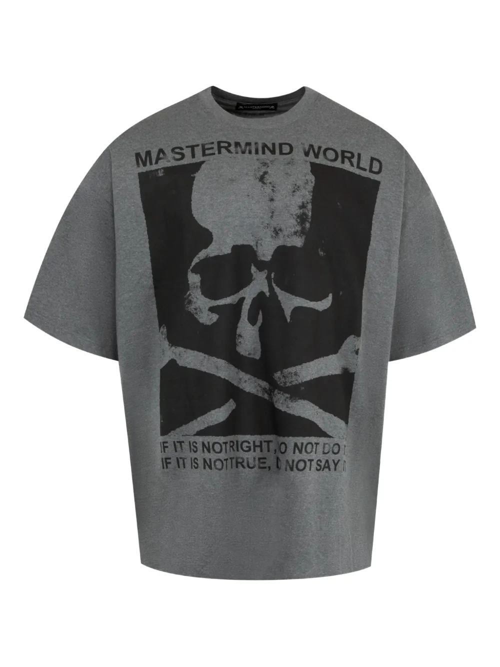 

Футболка с короткими рукавами и принтом "Постер" Mastermind World, серый