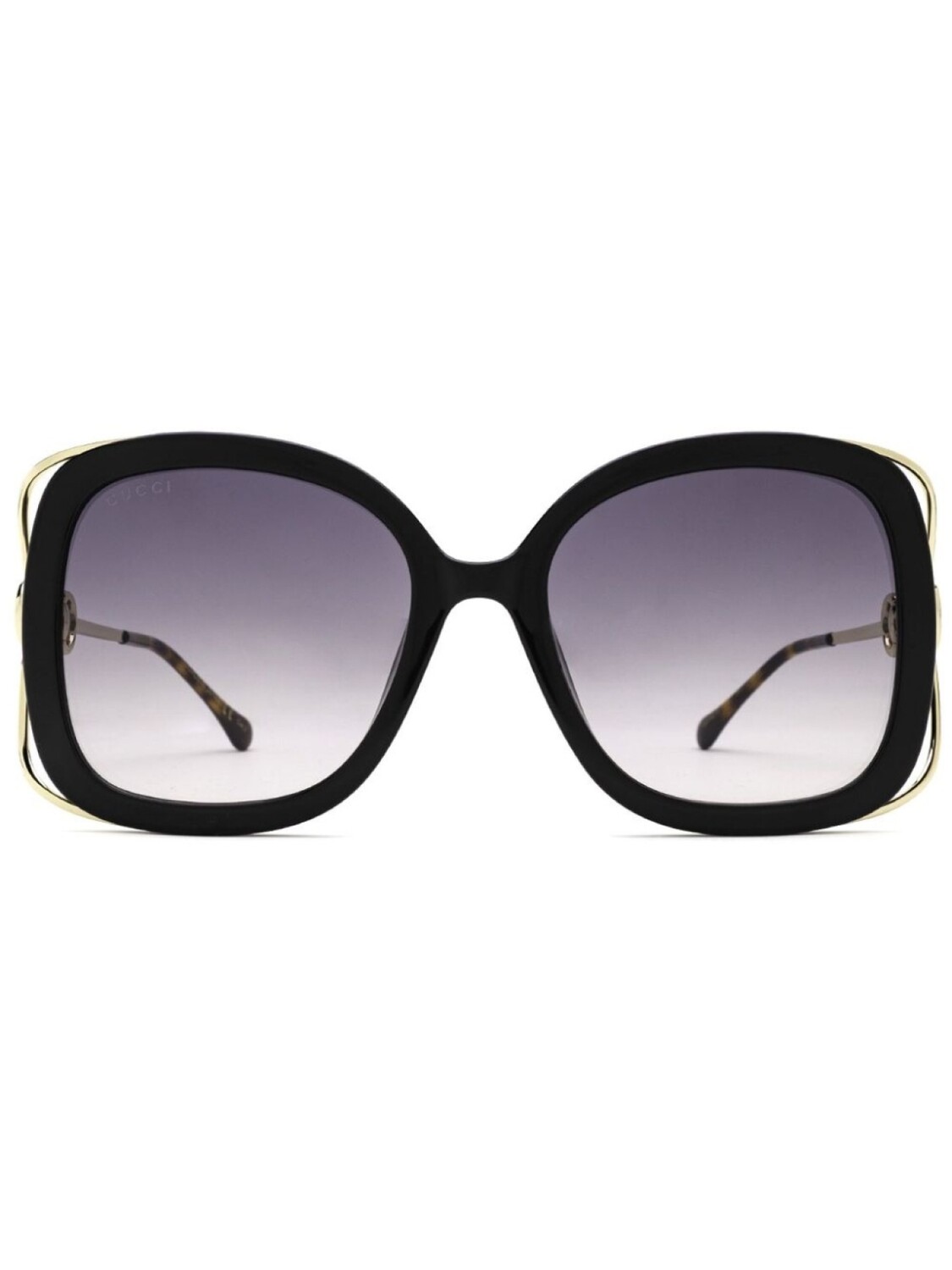 

Gucci Eyewear солнцезащитные очки с декором Horsebit, черный