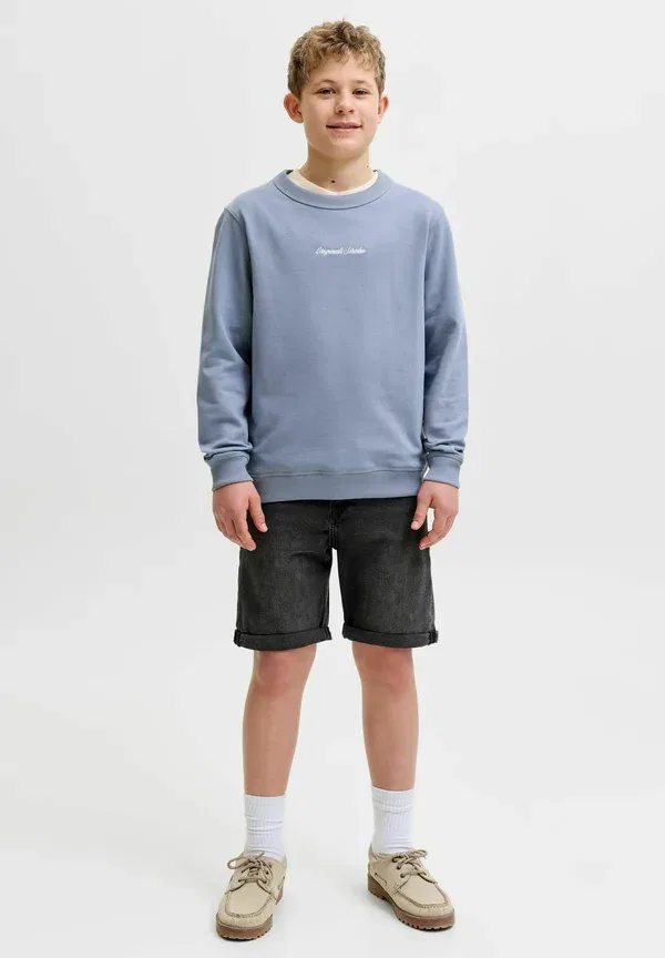 Джинсовые шорты Jack & Jones Junior, regular fit, джинсовая ткань, черный деним