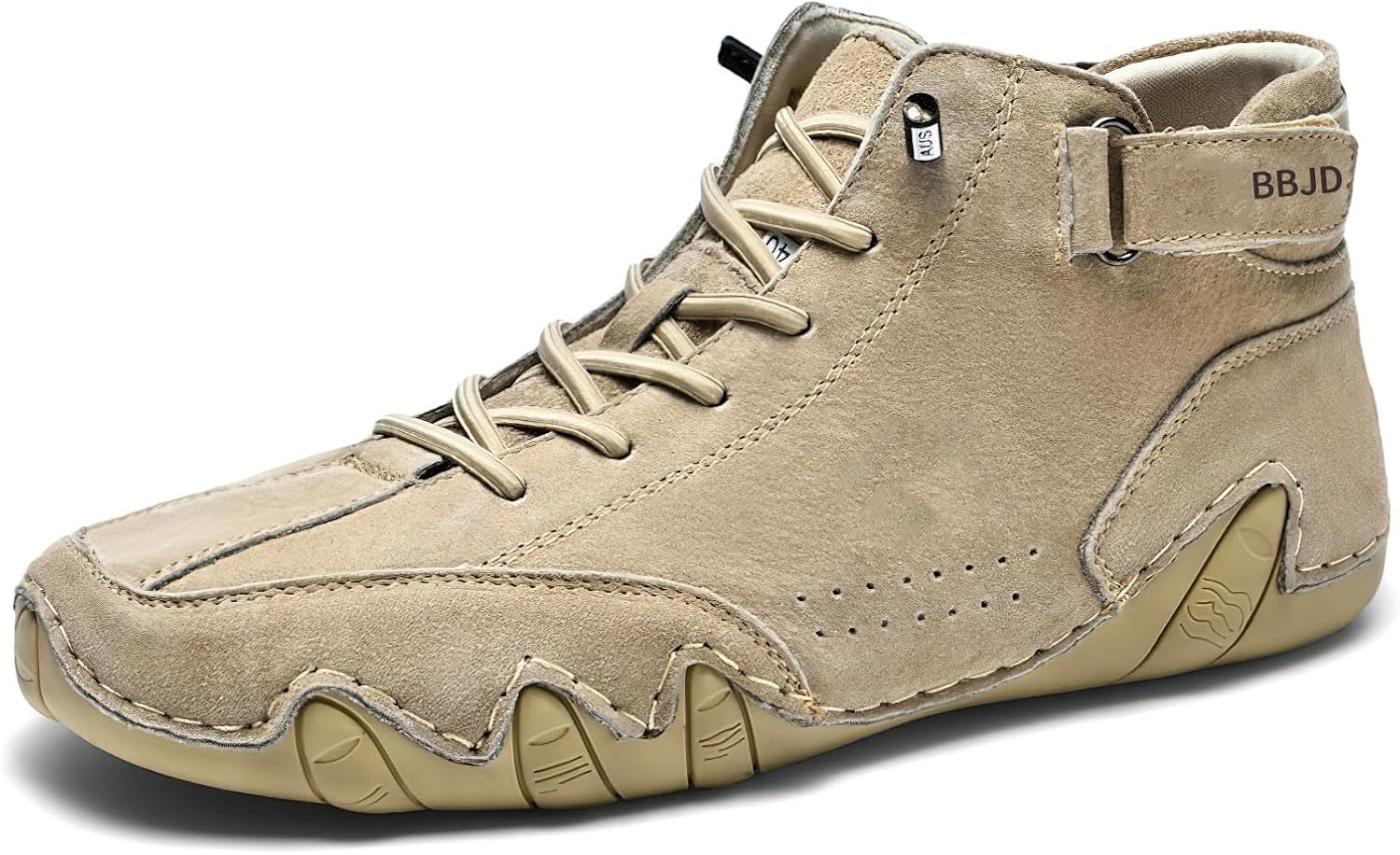 

Мужские Ботинки Baobeijiadao Beck Водонепроницаемые Нескользящие Высокие Ботинки Чукка Ручной Работы из Замши Повседневные Кроссовки, хаки