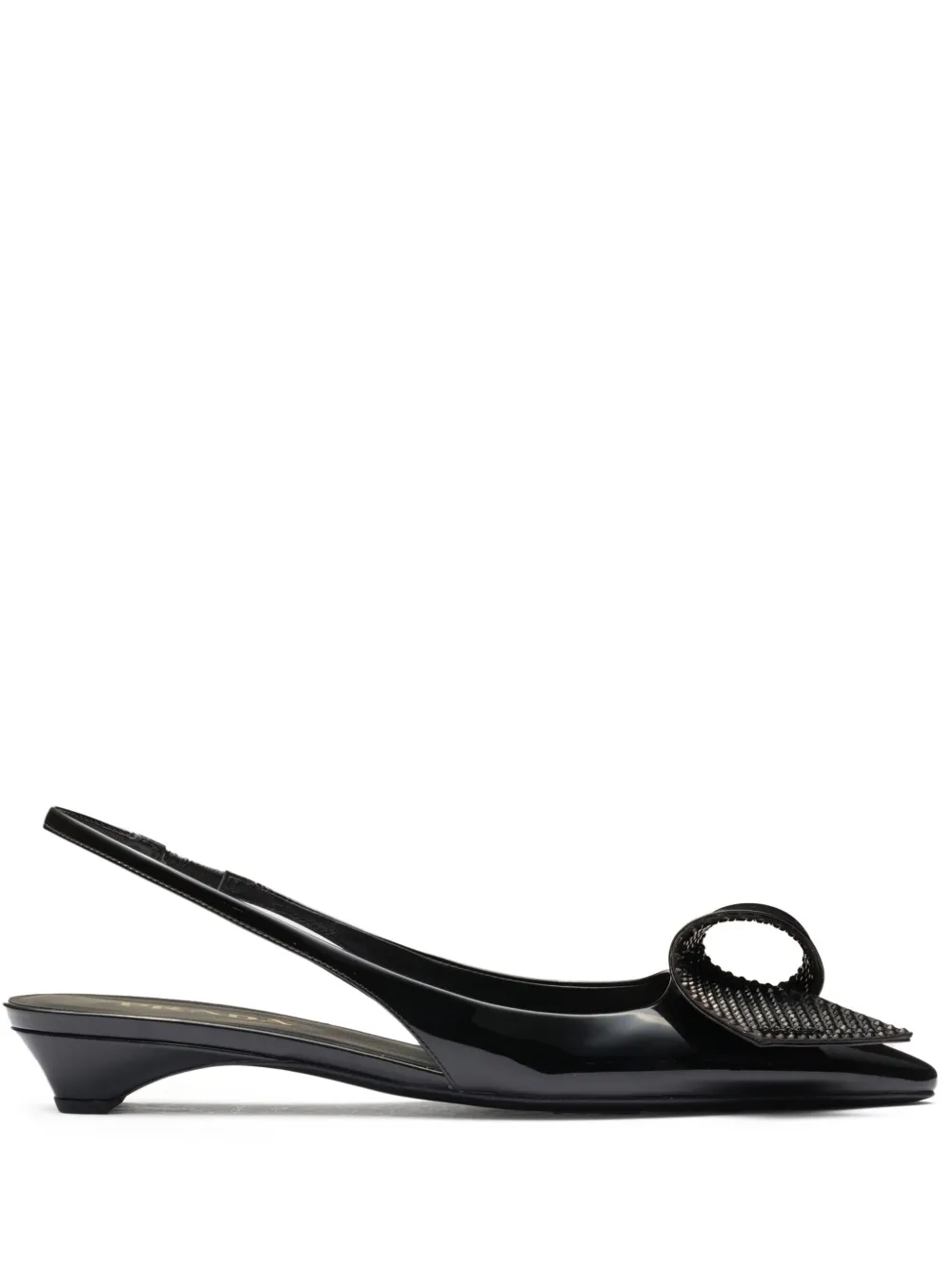 Туфли с аппликацией Prada, черный