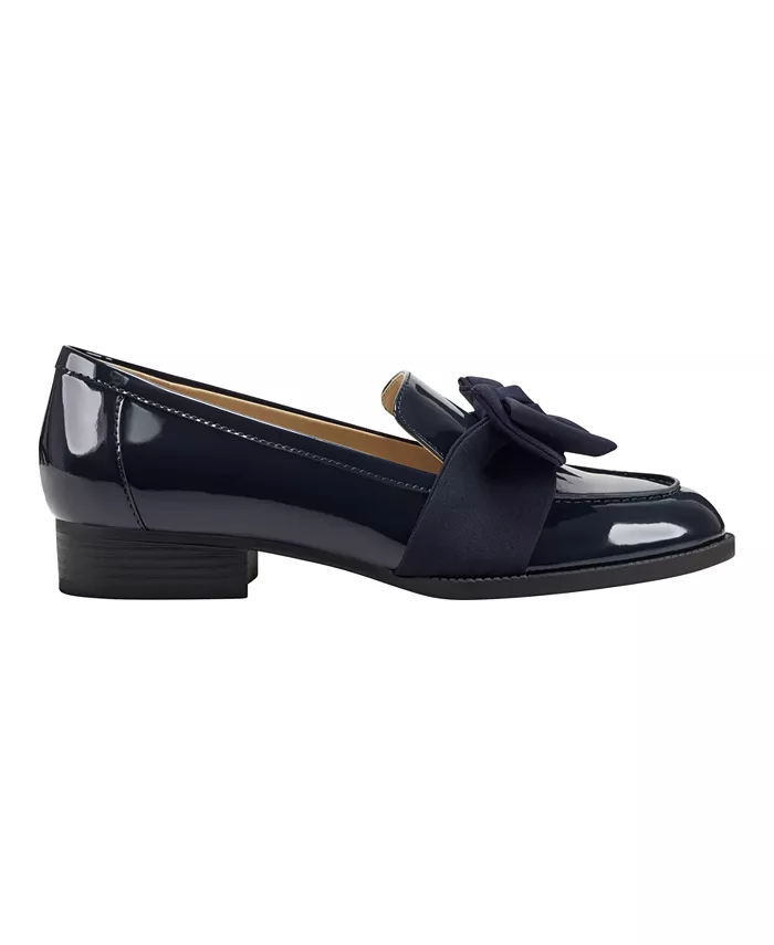 Женские лодочки Lindio Bow Slip-On с зауженным носком Bandolino, синий — фото 2