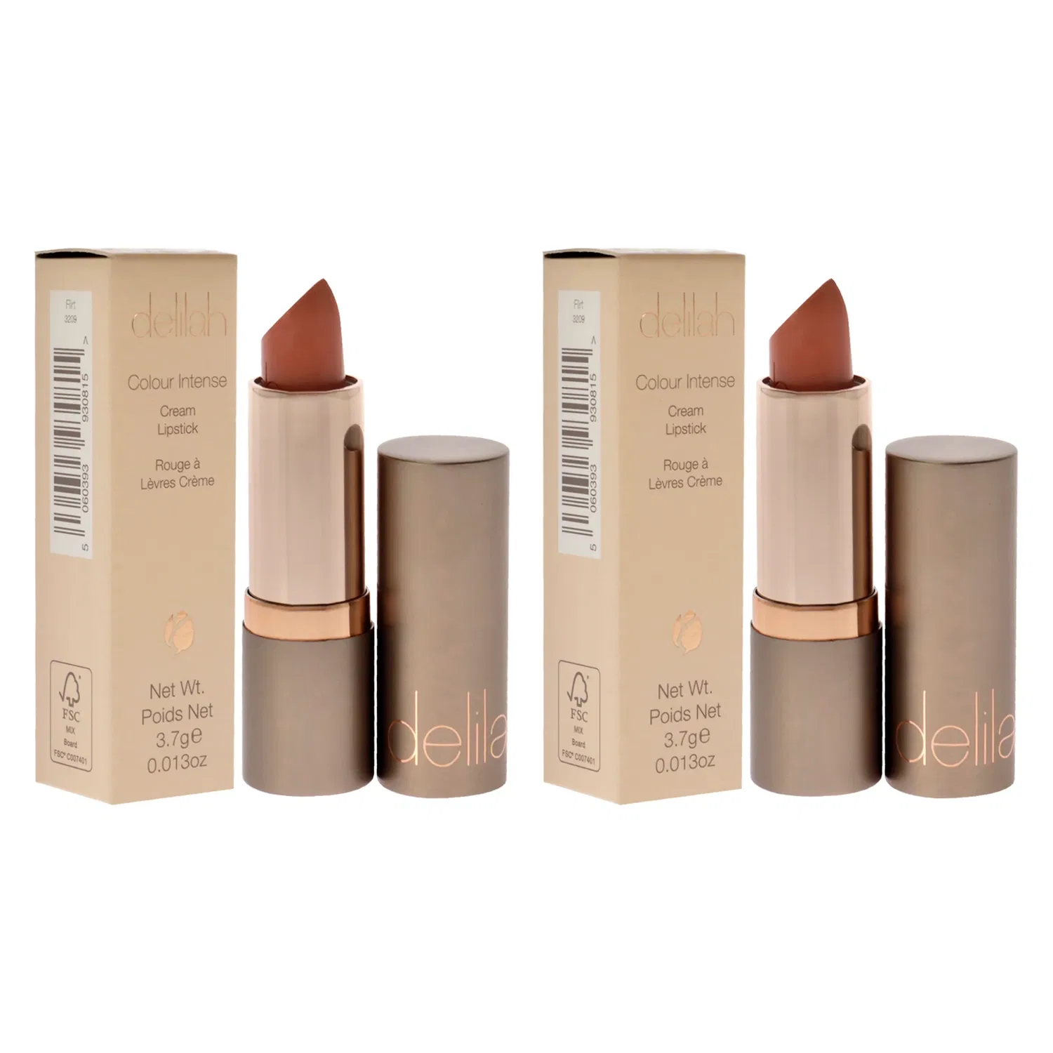 Интенсивная кремовая помада Colour Intense Cream Lipstick - Flirt от Delilah для женщин - 0,13 унции - набор из 2 штук — фото 3