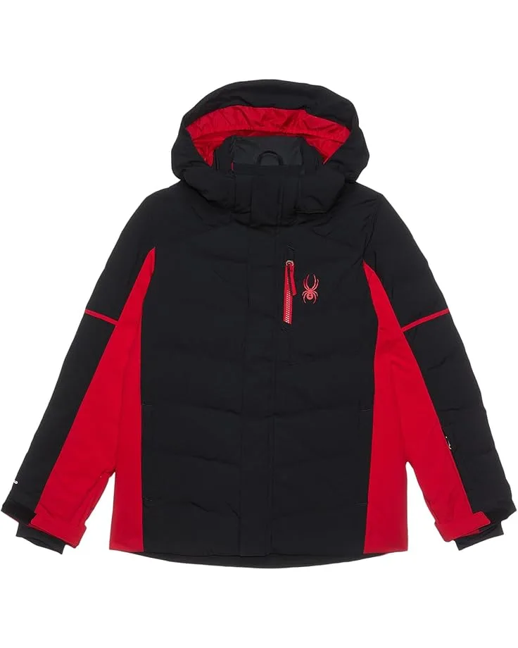 Куртка Spyder Kids Impulse Synthetic Down Jacket (Big Kid), Black/Red