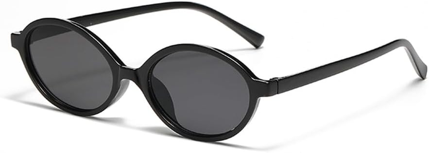 

Модные овальные солнцезащитные очки для женщин, ретро-очки в овальной оправе, солнцезащитные очки для мужчин, очки для вождения, женские очки с защитой от УФ-излучения UV400 KTUCN, Black