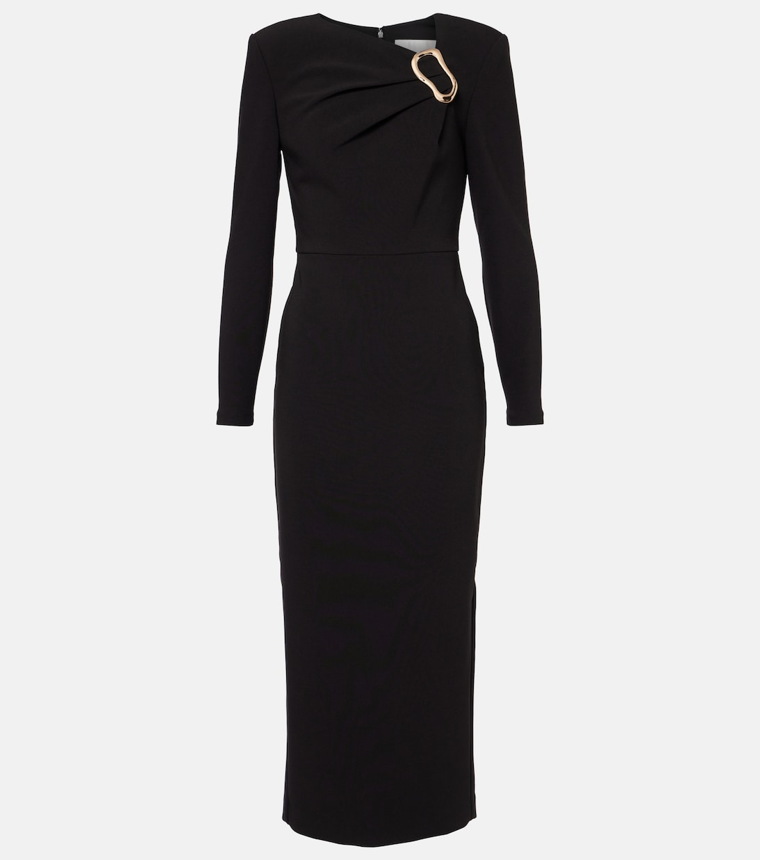 

Асимметричное креповое платье миди Roland Mouret, черный