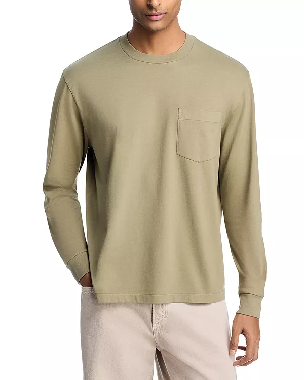 

Винтажная футболка с длинными рукавами и карманом Madewell, бежевый