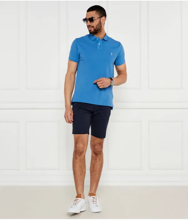 Футболка поло Slim fit Polo Ralph Lauren, синий — фото 2