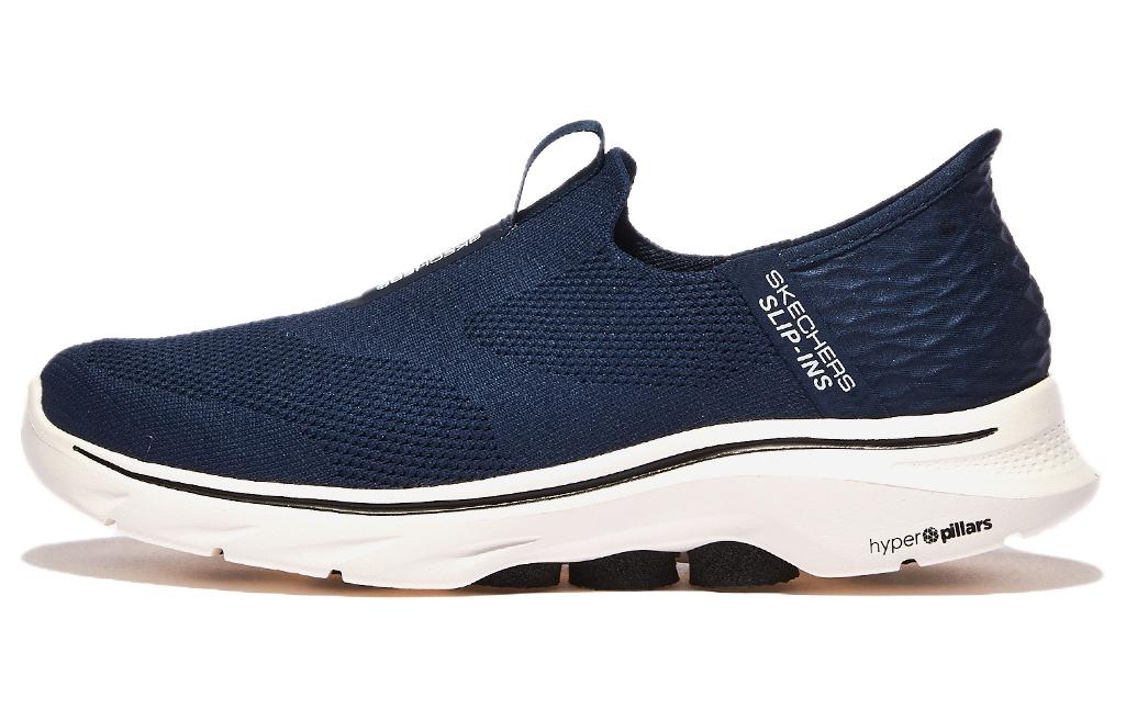 

Skechers Гоу вок 7 амортизирующие износостойкие низкие повседневные туфли мужские сине-белые, цвет Blue White