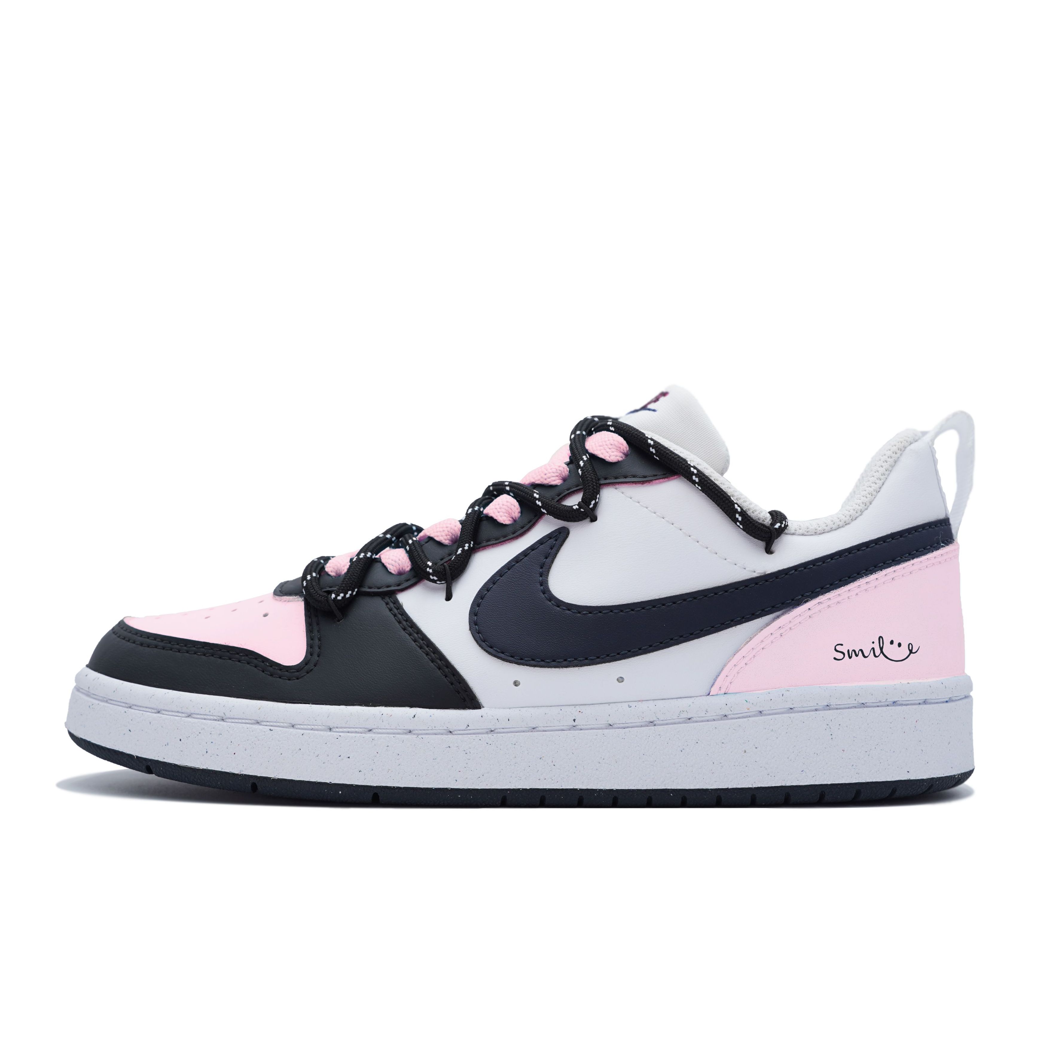 

Nike Кроссовки Court Borough Light Pink Smile Abrasion Resistant Low top Skateboard Shoes Pink Kids'