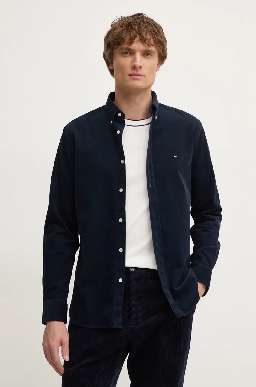 

Хлопковая рубашка Tommy Hilfiger, темно-синий