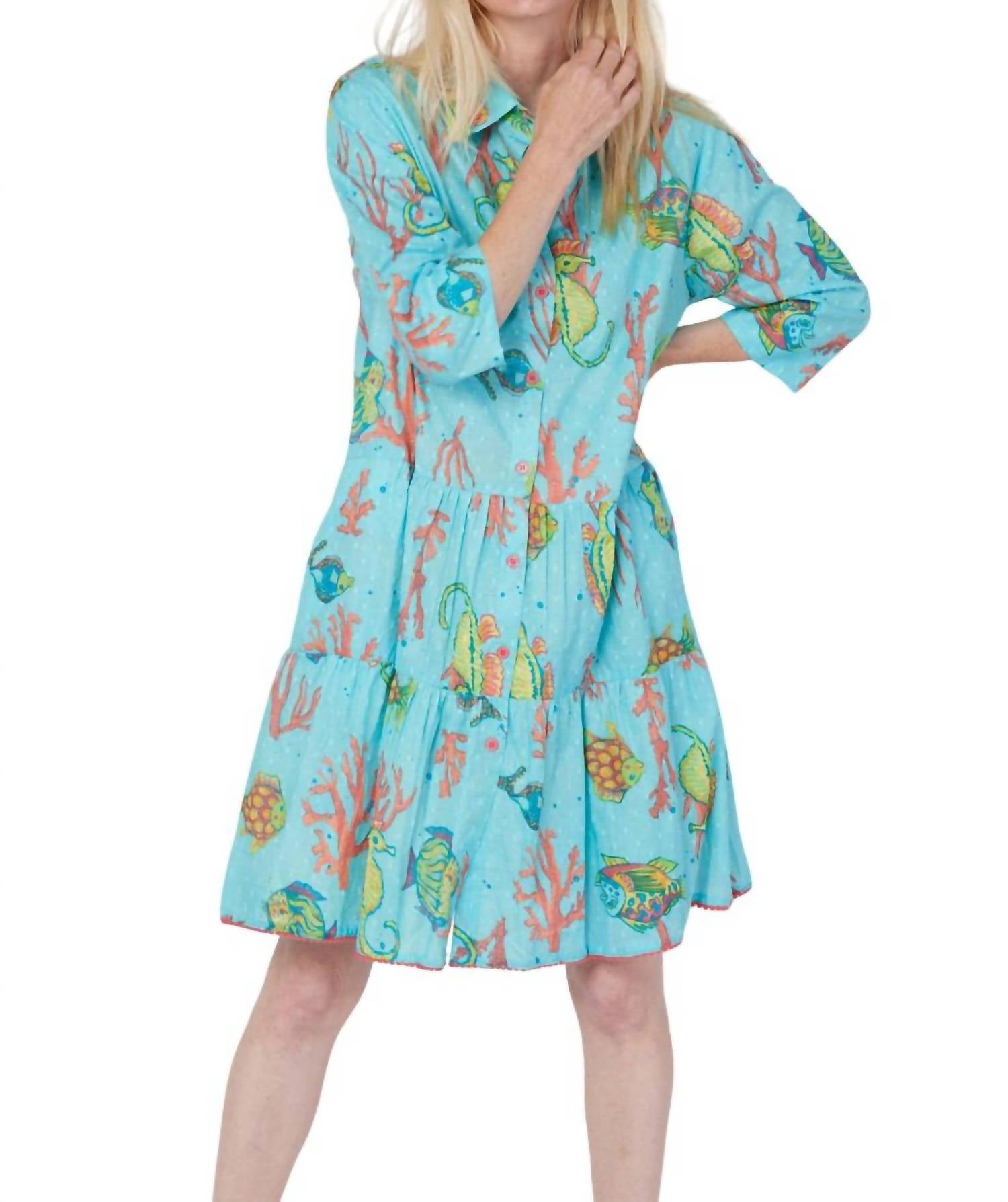 

Платье Alcee Sea Life And Coral Print MODAPOSA