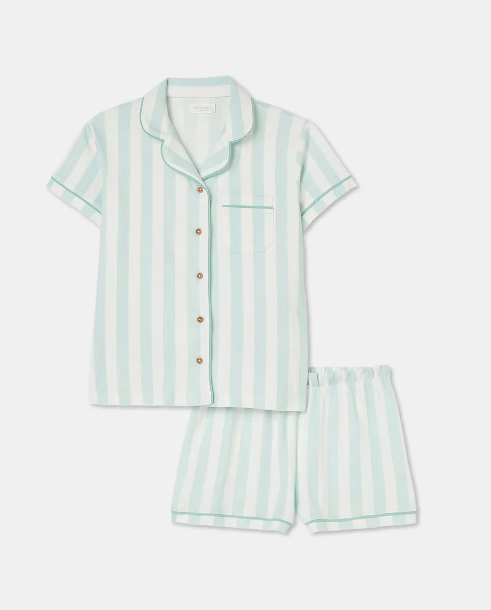 

Пижама для девочек с принтом и застежкой на пуговицы Cotton Juice, мультиколор