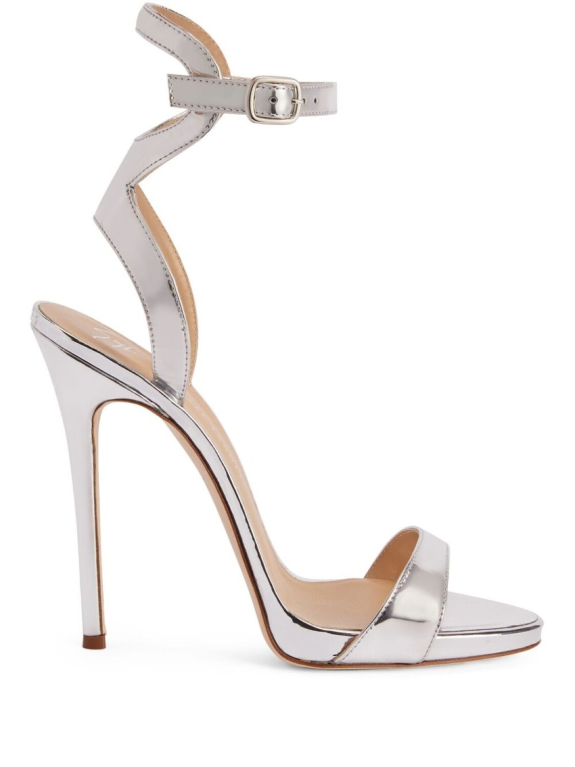 

Giuseppe Zanotti босоножки Gwyneth с открытым носком, серебристый