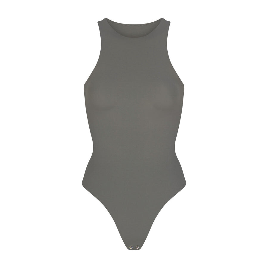 

Боди с высоким воротом SKIMS Fits Everybody, цвет Gunmetal