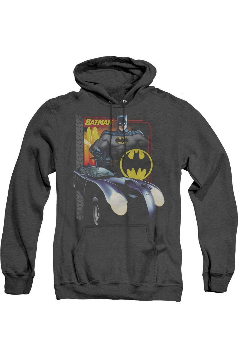 

Толстовка с капюшоном Batman Bat Racing для взрослых Heather Gildan, черный