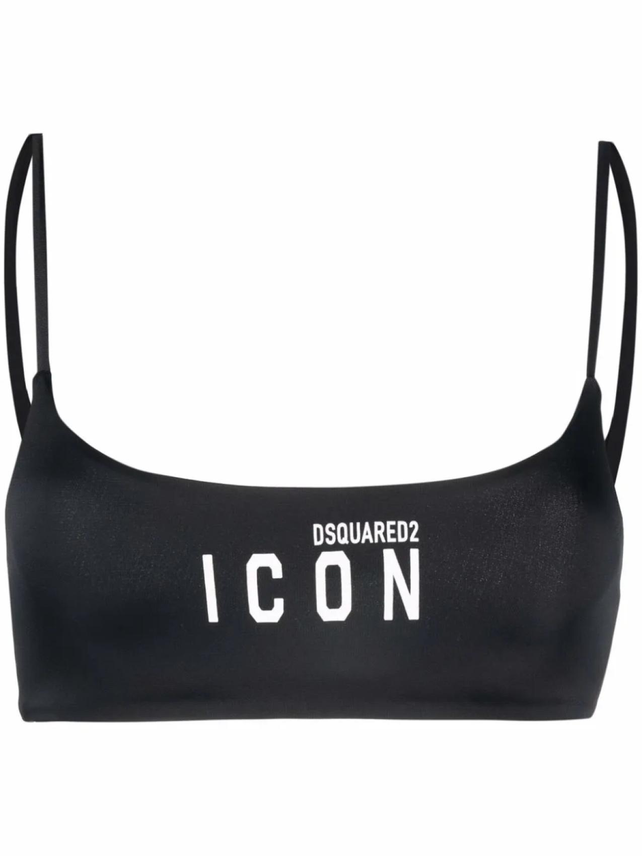 

DSQUARED2 лиф бикини с принтом Icon, черный