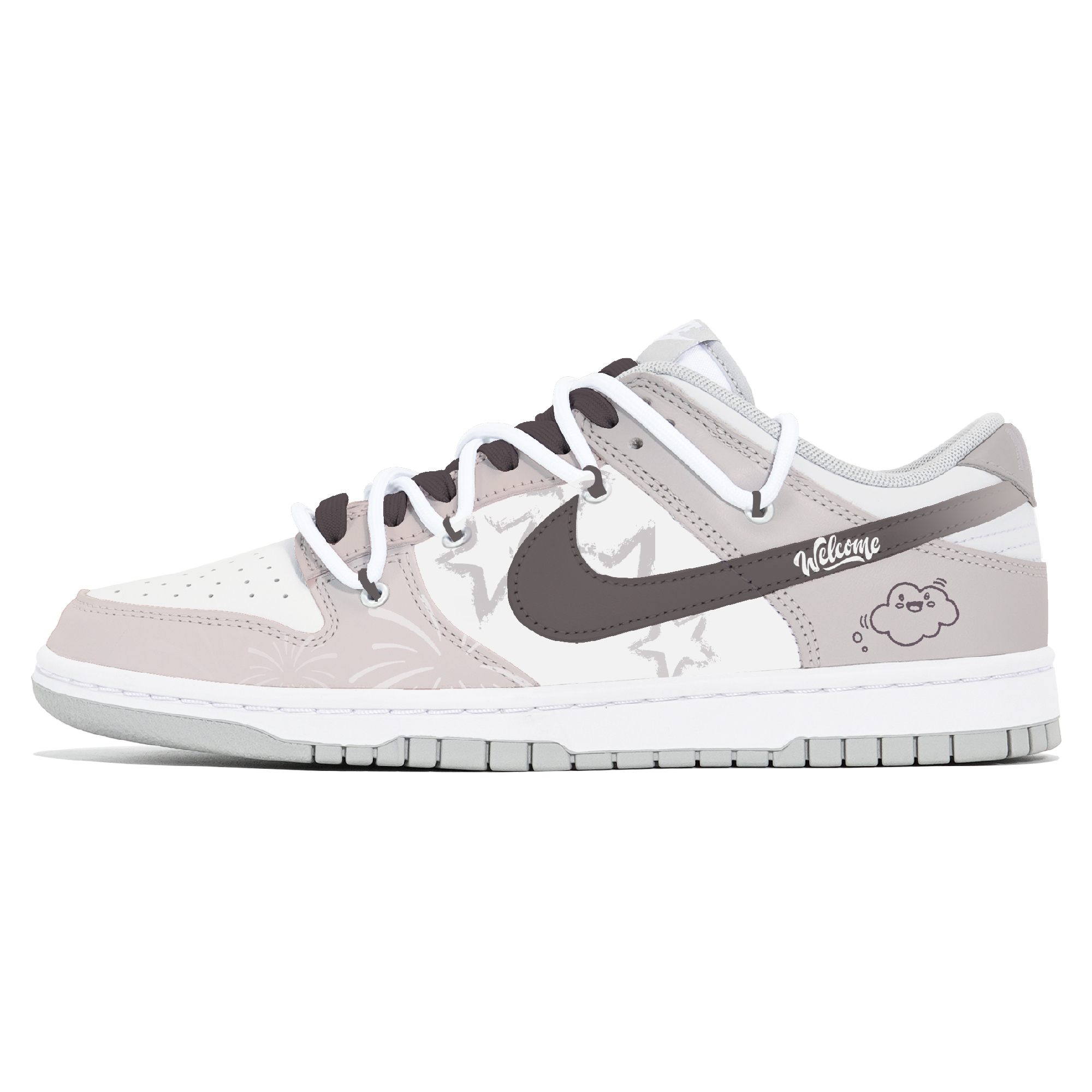 

Nike Кроссовки для скейтбординга Dunk Joy Lemon, износостойкие и нескользящие, телесно-розовые, мужские