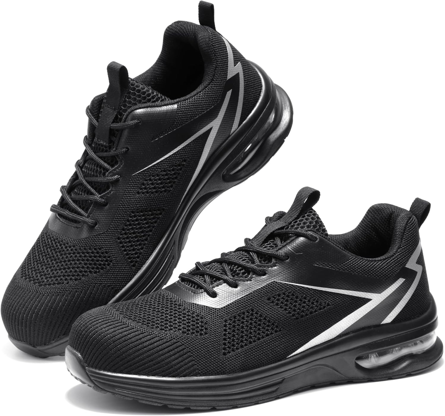 

Мужские ботинки Furuian с композитным носком, легкие защитные туфли, дышащие кроссовки с композитным носком для мужчин, удобные и прочные защитные кроссовки, черный