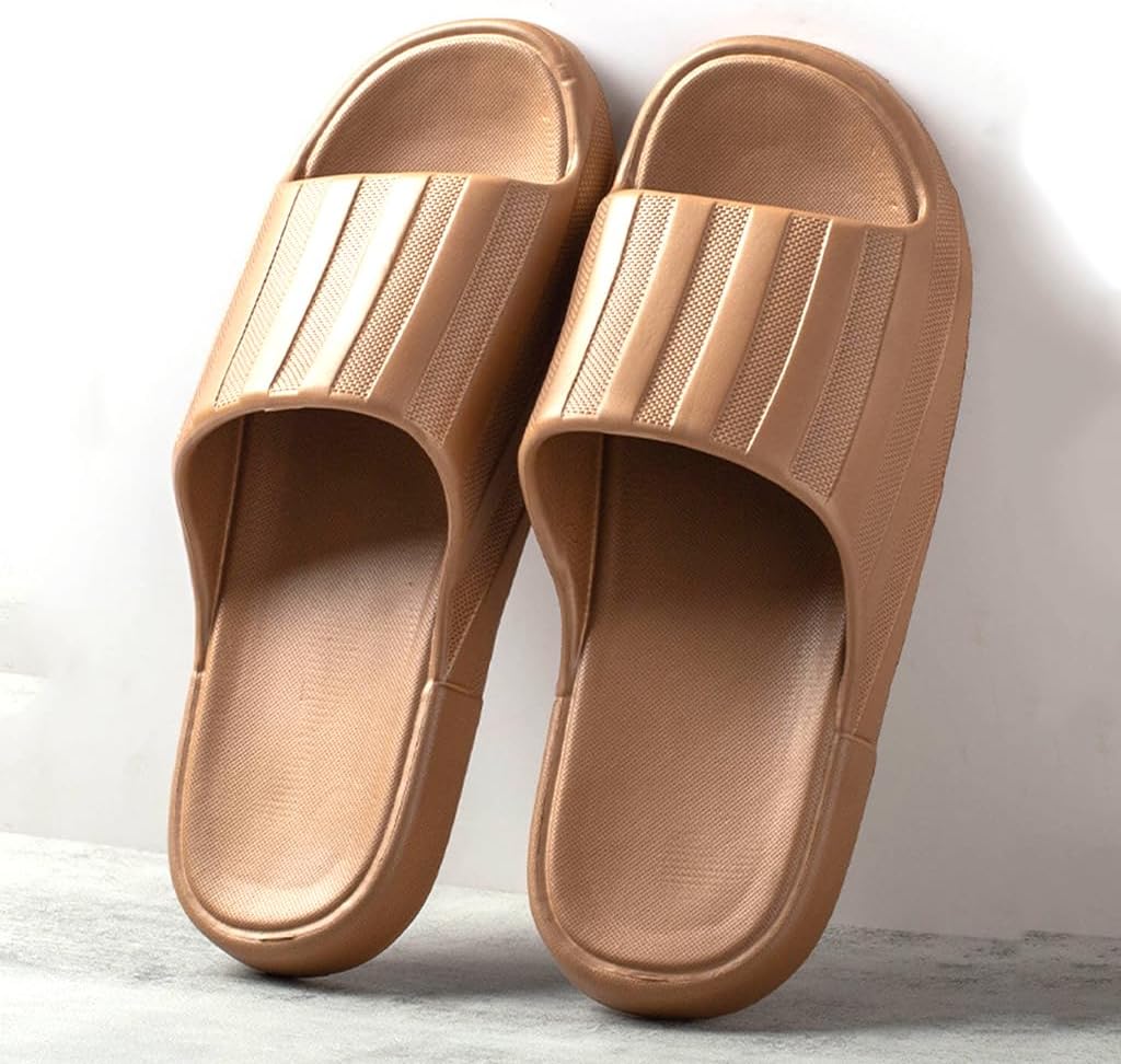 

Домашние тапочки с нескользящей подошвой, толстая мягкая платформа, слайды для женщин и мужчин, унисекс, для душа и ванной, для взрослых пар, для дома и улицы (Размер: 36/37 EU, Цвет: хаки) Bydzkj