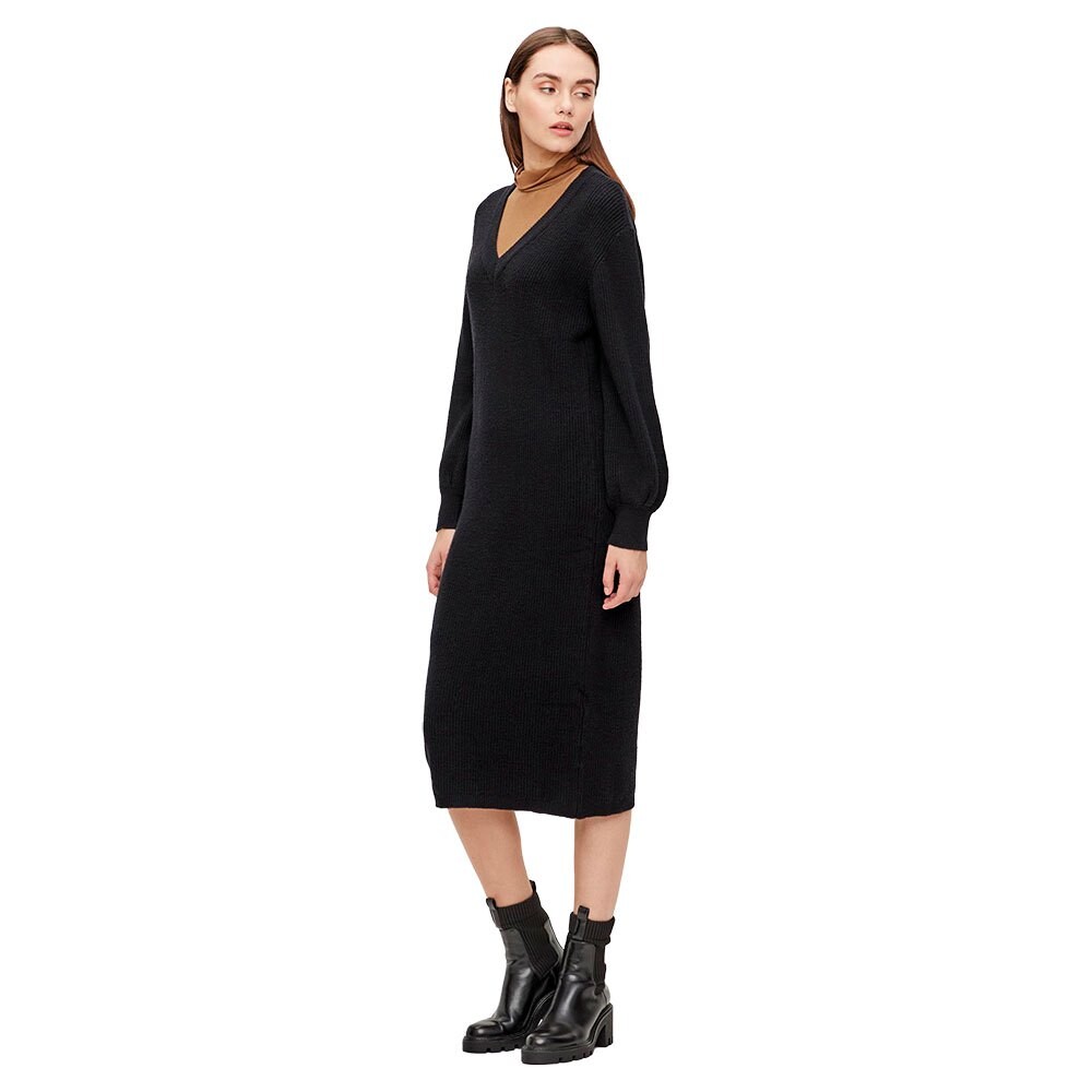 

Платье миди Object Malena Long Sleeve, черный