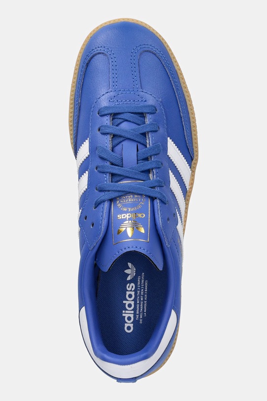 Кожаные детские кроссовки Samba OG Adidas Originals, синий — фото 4