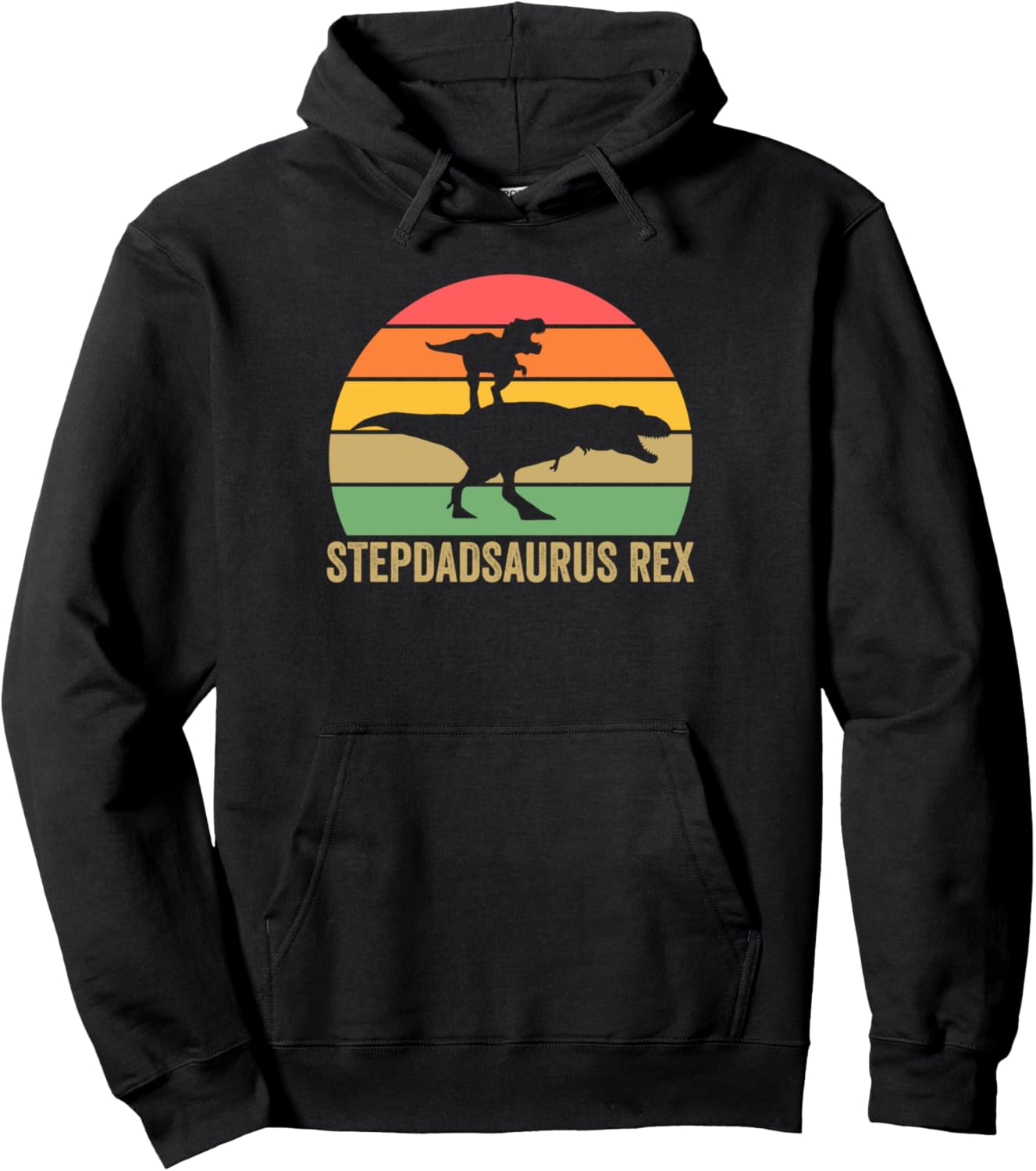 

Худи Stepdadsaurus Rex Bonus Dad Bonus Father & Stepfather Gifts, черный