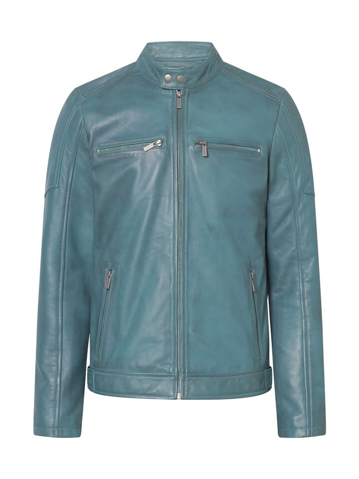 

Кожаная куртка Bolongaro Trevor Lederjacke JASPER RACER, цвет NORTH ATLANTIC